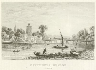 Battersea Bridge, Surrey by English School