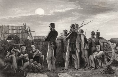 Battery at Lucknow, the defenders on the lookout, from 