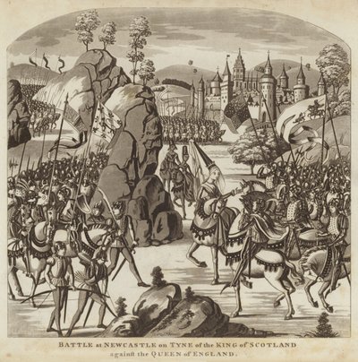 Battle at Newcastle of Tyne of the King of Scotland Against the Queen of England by English School