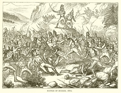 Battle of Busaco, 1810 by English School