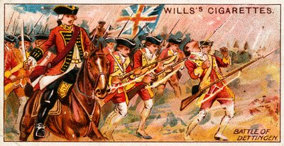 Battle of Dettingen by English School