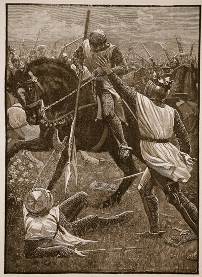 Battle of Evesham: King Henry in danger (Illustration from Cassell