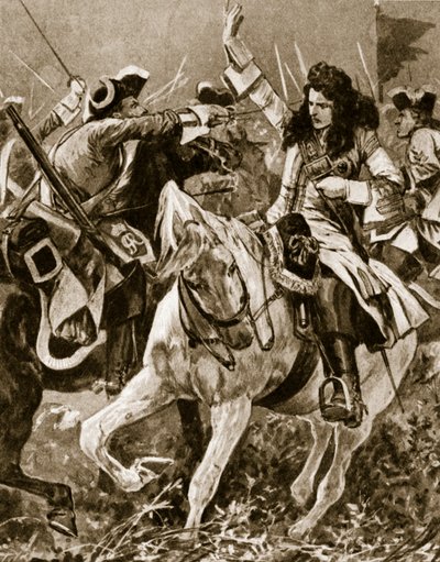 Battle of Malplaquet, September 11th 1709: Chevalier St. George wounded During the War of the Spanish Succession by English School