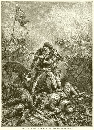 Battle of Poitiers and Capture of King John by English School