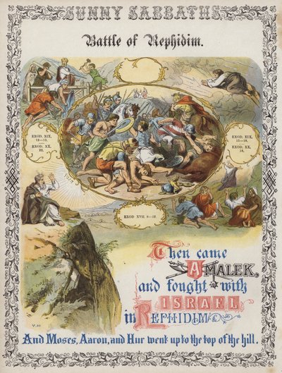 Battle of Rephidim by English School