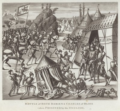 Battle of Roch Darien & Charles of Blois Taken Prisoner by the English by English School