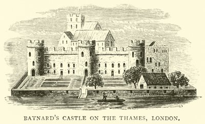Baynards Castle on the Thames, London by English School