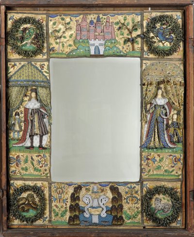 Beadwork Mirror by English School