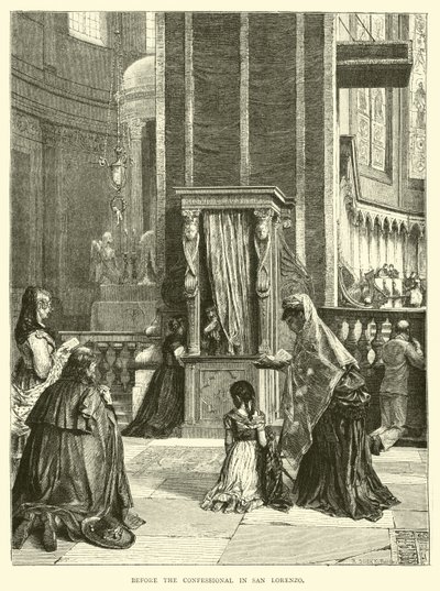 Before the Confessional in San Lorenzo by English School