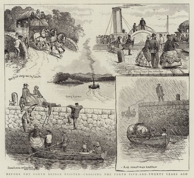 Before the Forth Bridge existed, crossing the Forth Five-and-Twenty Years ago by English School