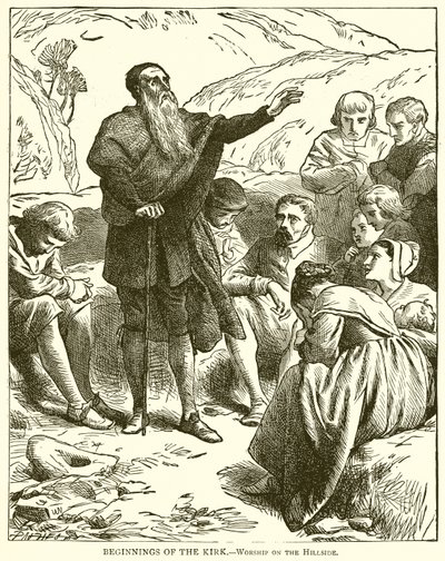 Beginnings of the Kirk: Worship on the Hillside by English School