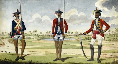Bengal Army Troops, c.1785 by English School