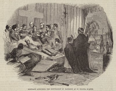 Bertrand attending the Exhumation of Napoleon at St Helena in 1840 by English School