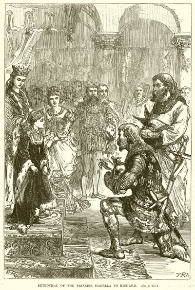 Betrothal of the Princess Isabella to Richard by English School