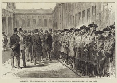 Bicentenary of Chelsea Hospital, Duke of Cambridge inspecting the Pensioners by English School