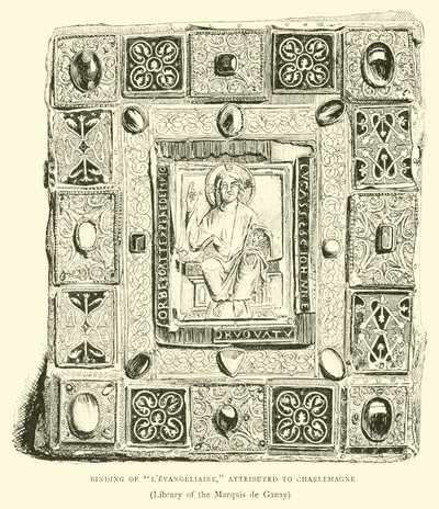 Binding of the Evangelistary, attributed to Charlemagne by English School