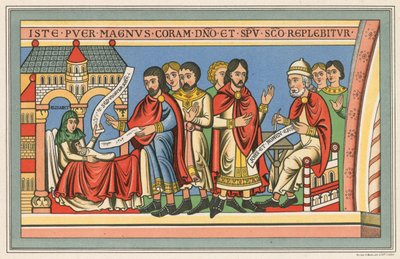Birth of John the Baptist, Reflecting Costume of the 12th Century by English School