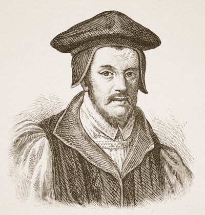 Bishop Jewel, illustration from The Church of England: A History for the People by H.D.M. Spence-Jones by English School