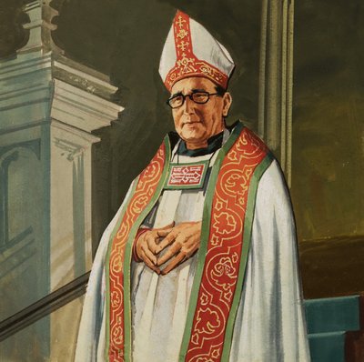 Bishop in church by English School