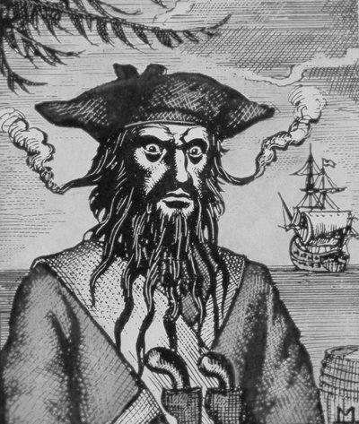Blackbeard the Pirate by English School