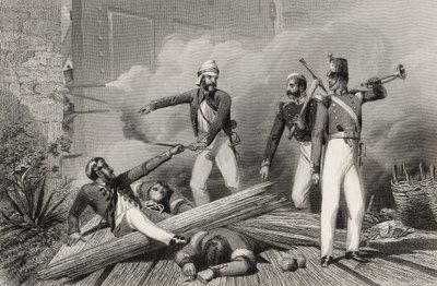 Blowing up of the Cashmere Gate at Delhi, from 