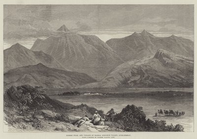 Bodeen Peak, and Village of Madzai, Khoorum Valley, Afghanistan by English School