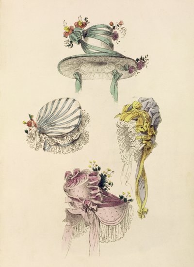 Bonnets for an occasion, fashion plate from Ackermann