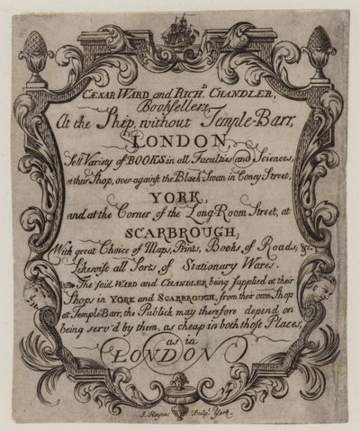 Booksellers, Caesar Ward and Richard Chandler by English School
