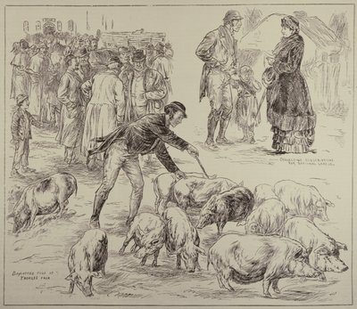Boycotting in Ireland, from The Illustrated London News, 4th October 1886 by English School