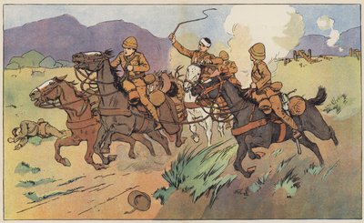 Brave Soldiers Saving Their Guns from the Enemy by English School