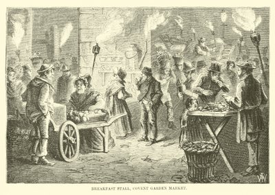 Breakfast Stall, Covent Garden Market by English School
