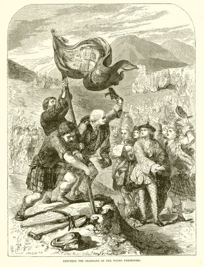 Erecting the Standard of the Young Pretender by English School