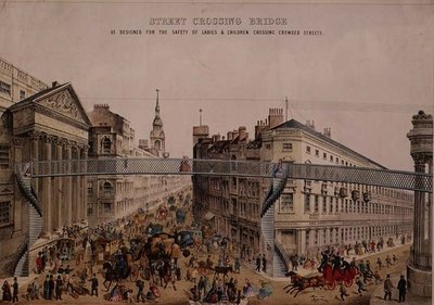 Bridge Over the Street at Mansion House, c.1862 by English School