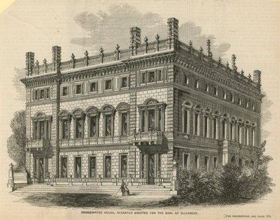 Bridgewater House, Recently Erected for the Earl of Ellesmere by English School