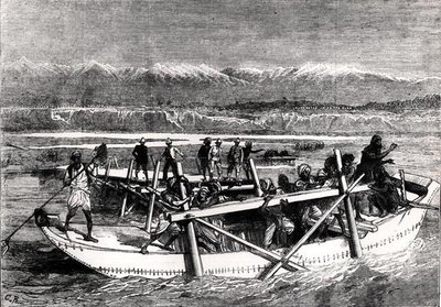 Bridging the Kabul River at Jellalabad by English School