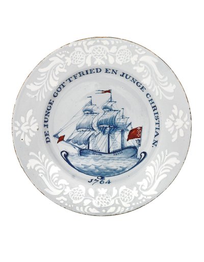 Bristol Delft plate, probably Richard Frank of Redcliffe by English School