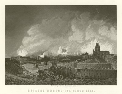 Bristol During the Riots 1831 by English School