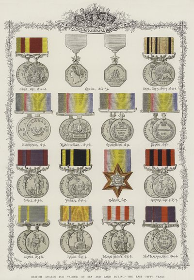 British Awards for Valour on Sea and Land during the Last Fifty Years by English School