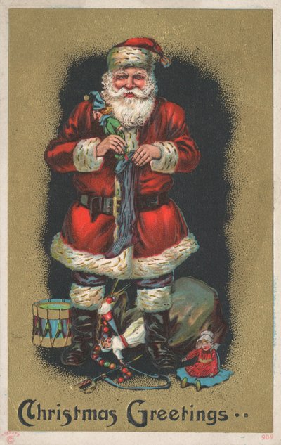 British Christmas Card by English School