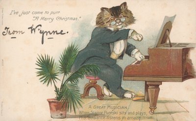British Christmas Card by English School