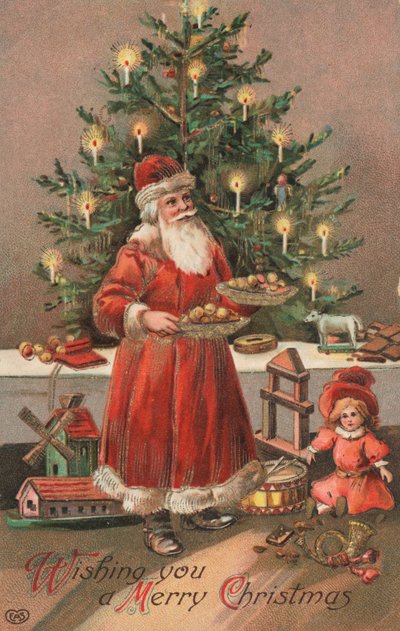 British Christmas Card by English School