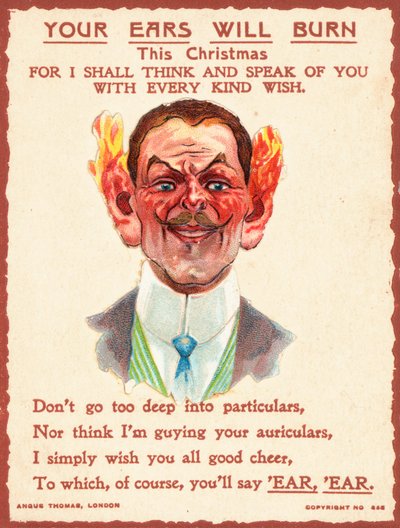 British Christmas Card by English School