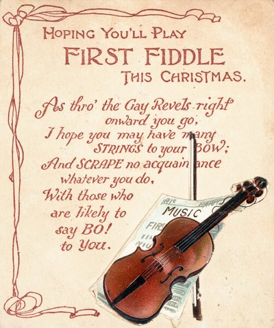 British Christmas Card by English School
