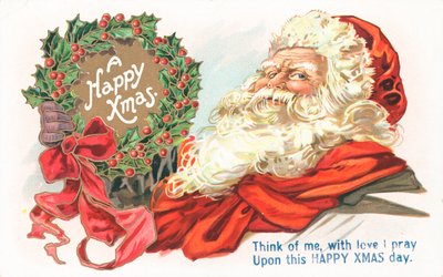 British Christmas Card by English School