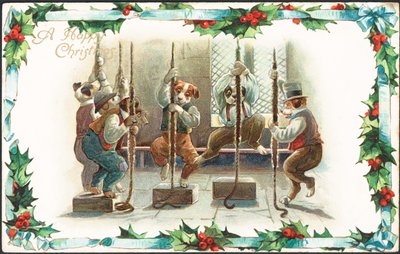 British Christmas Card by English School