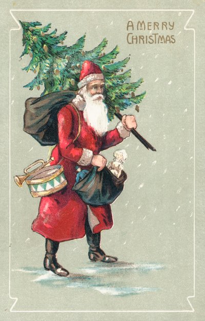 British Christmas Card by English School