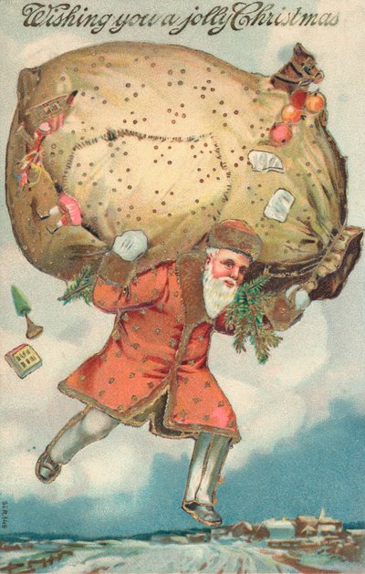 British Christmas Card by English School