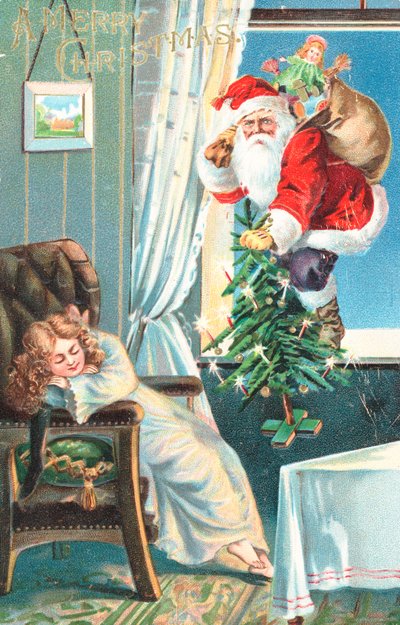 British Christmas Card by English School