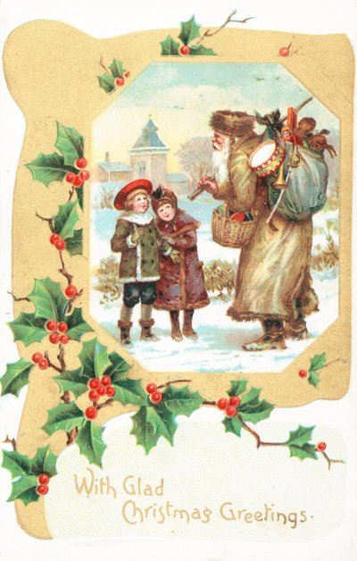 British Christmas Card by English School