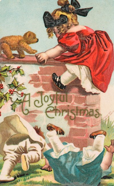 British Christmas Card by English School